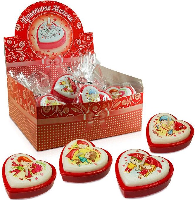 подарочный набор свечей - сердечек с любовью, любимой и любимому недорого